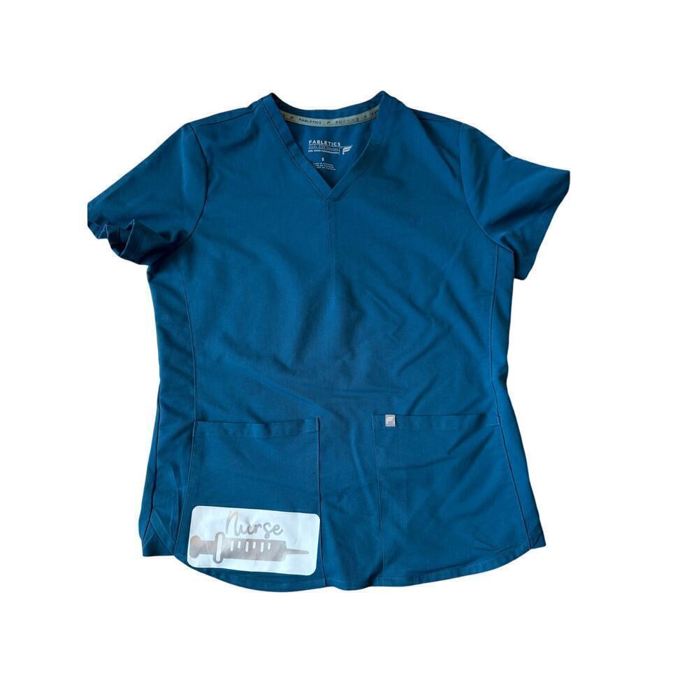 Fabletics, scrubs, nurse; size Small; Teal color; 2 front pockets